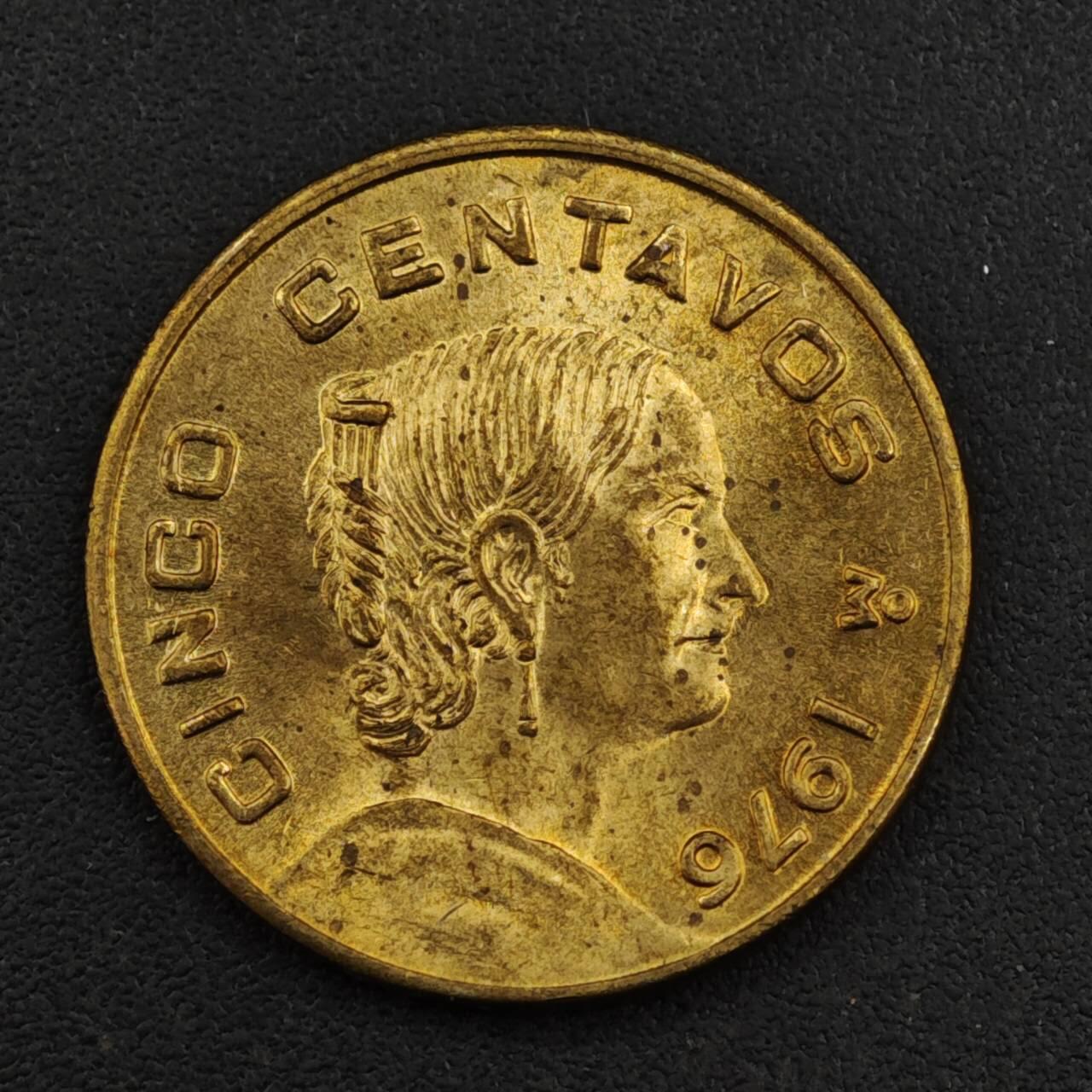 【淘币小摊】实时拍第八百一十七拍   散币场   满百包邮可预留二周 每周一统一发货   墨西哥1976年5分铜币