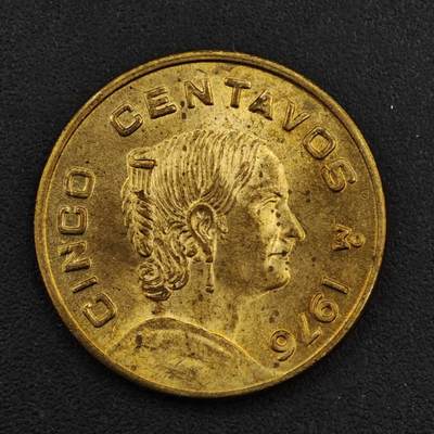 【淘币小摊】实时拍第八百一十七拍   散币场   满百包邮可预留二周 每周一统一发货   - 墨西哥1976年5分铜币