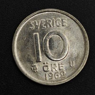 【淘币小摊】实时拍第八百一十七拍   散币场   满百包邮可预留二周 每周一统一发货   - 瑞典1962年10欧尔银币
