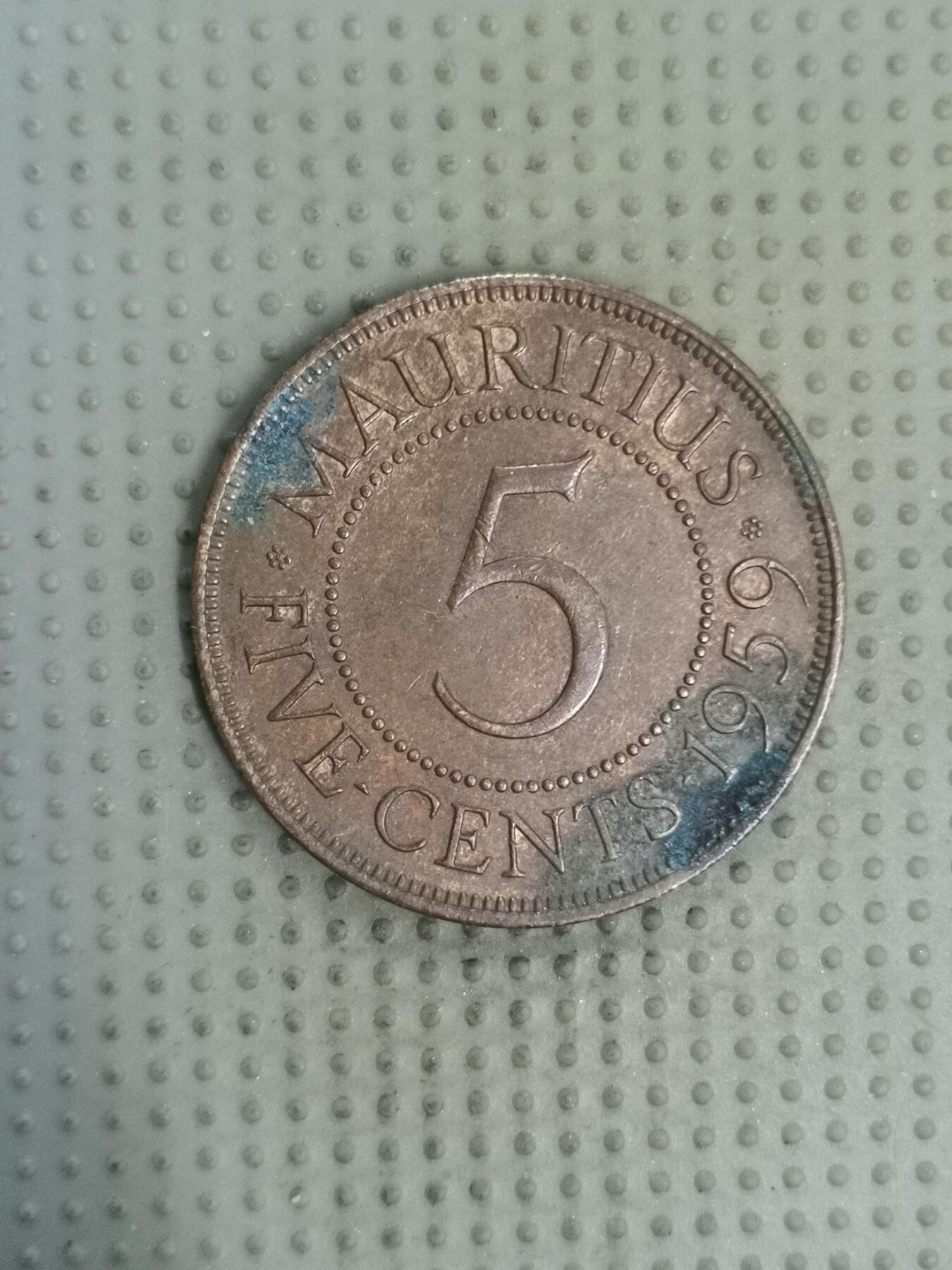 2025年第128场各国散币拍卖（总第128场） 毛里求斯1959年5分