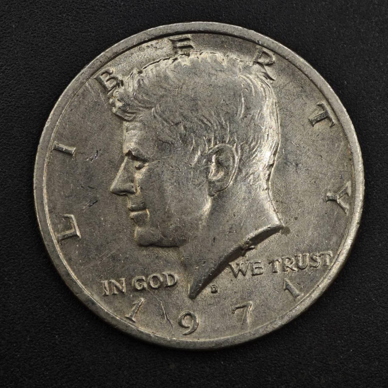 【淘币小摊】实时拍第八百一十七拍   散币场   满百包邮可预留二周 每周一统一发货   美国1971年肯尼迪50分镍币