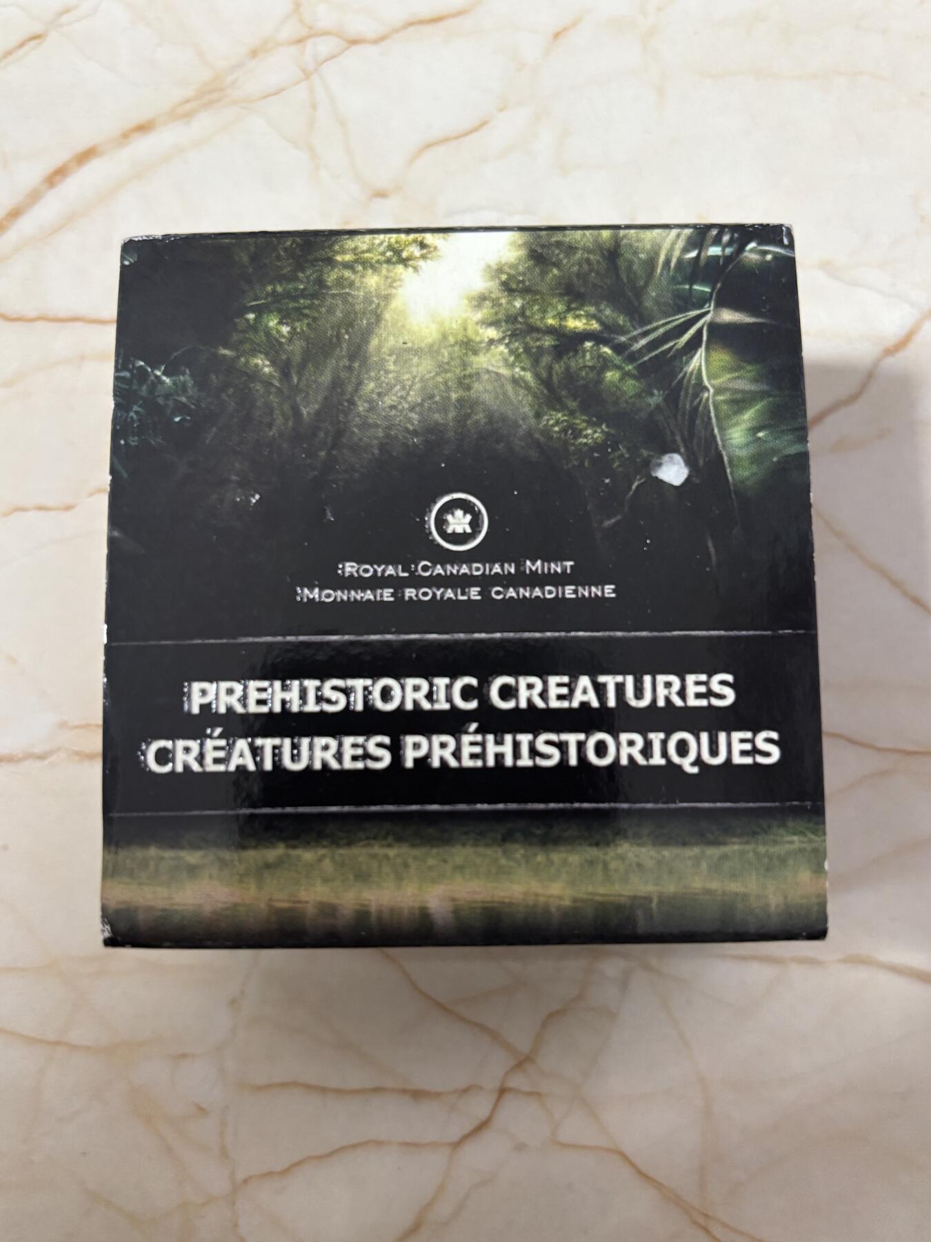 第184期拍卖 加拿大2013年史前动物2恐龙翼龙夜光合金纪念币，发行30000枚