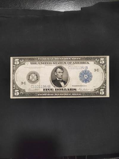 美联储早期钞票，1914年 - 美联储早期钞票，1914年