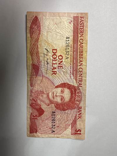 12.5纸币专场 - 北美洲东加勒比1元1985年A冠