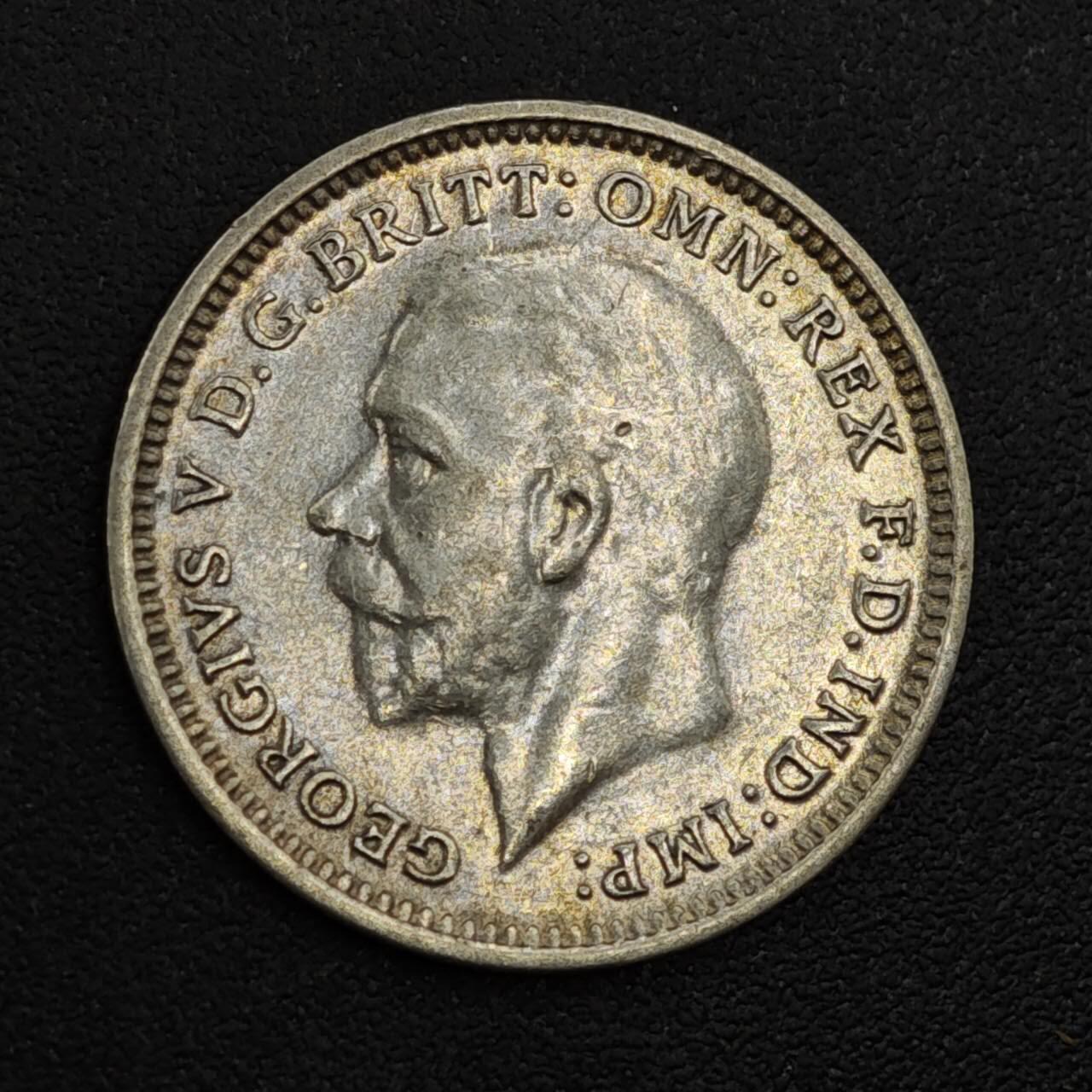 【淘币小摊】实时拍第八百一十七拍   散币场   满百包邮可预留二周 每周一统一发货   英国1933年乔治五世3便士银币