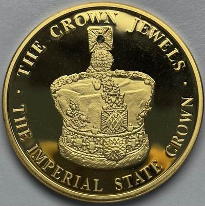 文馨钱币收藏第 283 场，【大雪鉴珍，寒英缀金】金银纪念币精品场，诚邀您的参与【长期接代拍品】 - 全新 2004 年特克斯和凯克斯群岛 5 克朗精制镀金纪念币