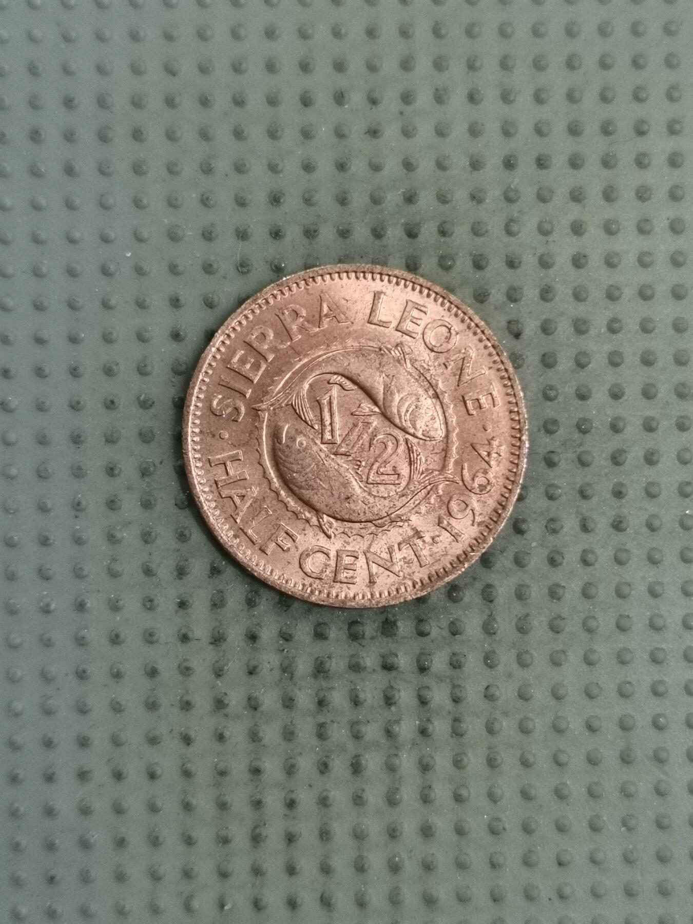 2025年第128场各国散币拍卖（总第128场） 塞拉利昂1964年1/2分