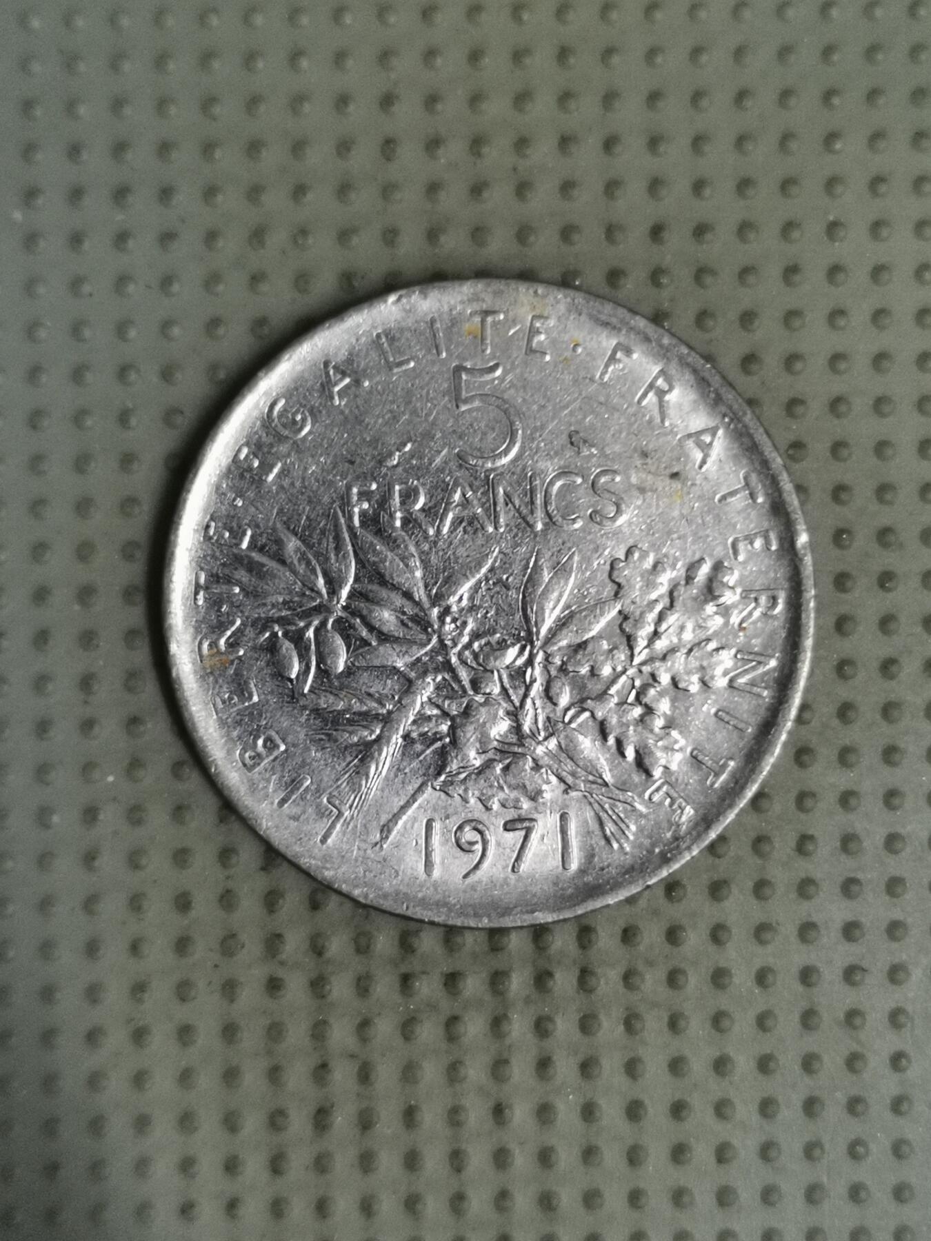 2025年第131场各国散币拍卖（总第131场） 法国1971年5法郎