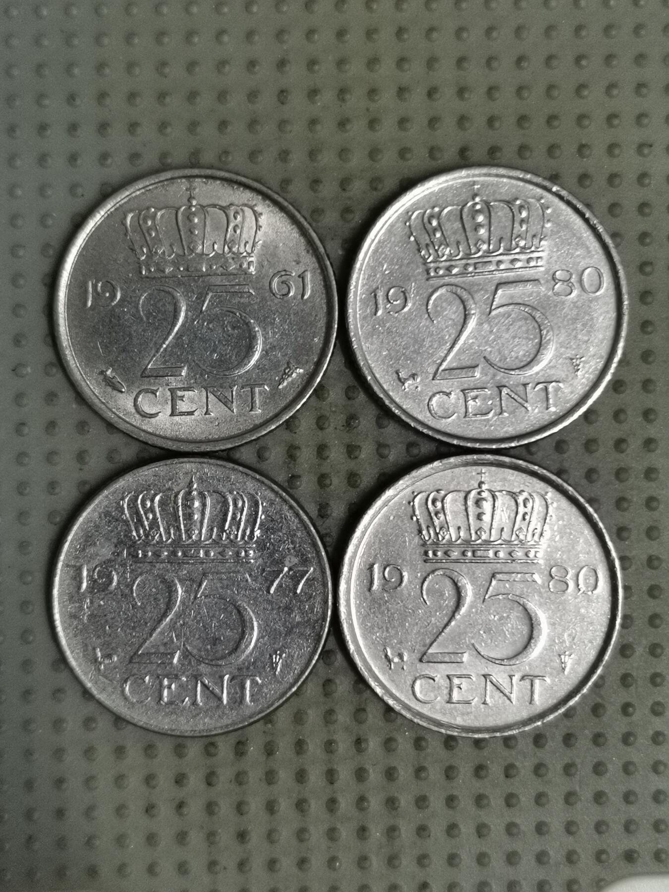 2025年第131场各国散币拍卖（总第131场） 荷兰25分4枚