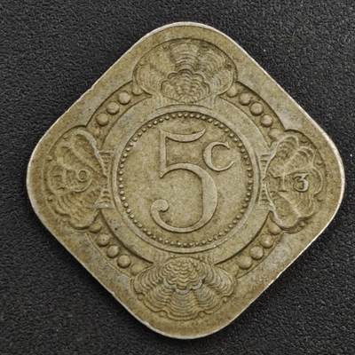 【淘币小摊】实时拍第八百一十七拍   散币场   满百包邮可预留二周 每周一统一发货   - 荷兰1913年5分镍币