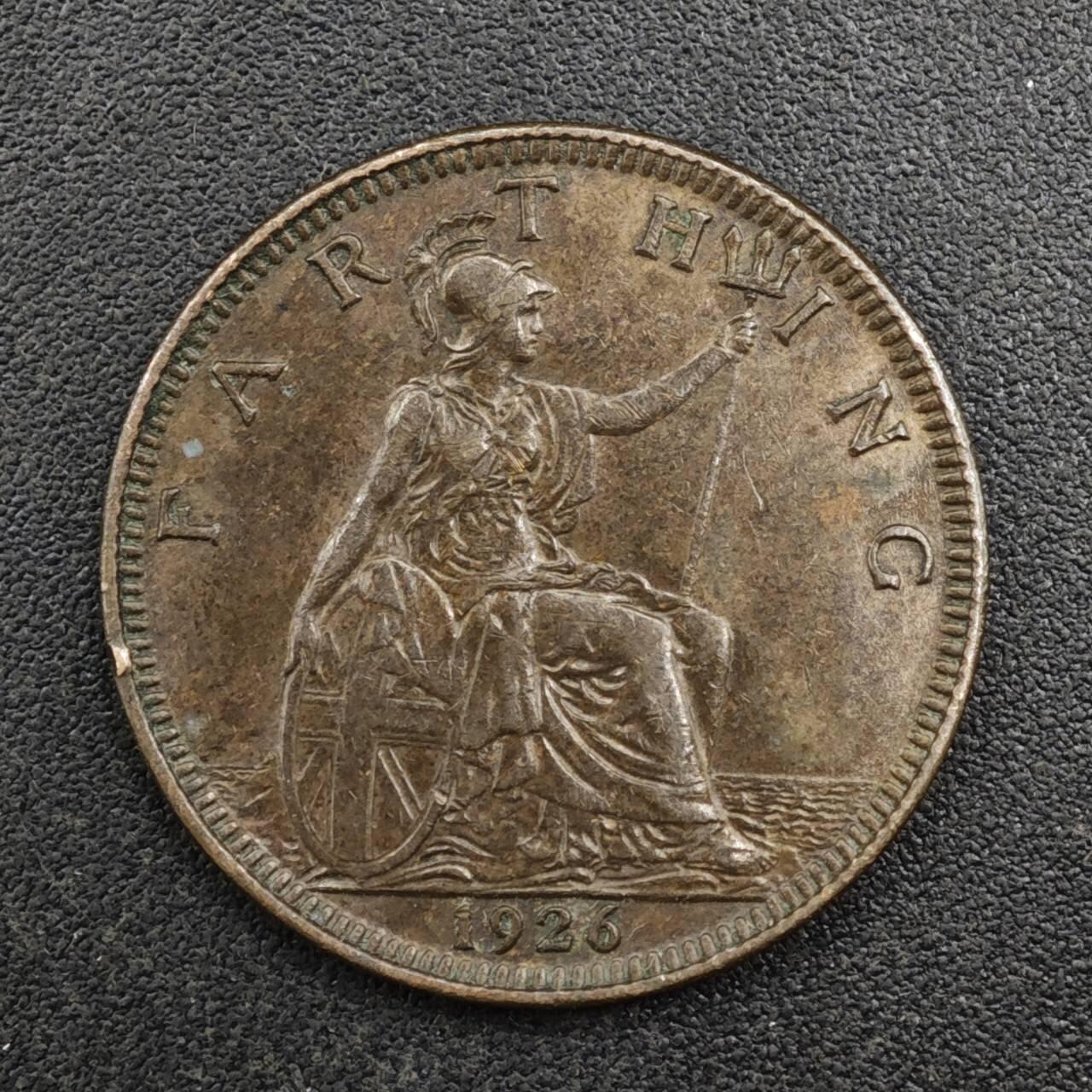 【淘币小摊】实时拍第八百一十七拍   散币场   满百包邮可预留二周 每周一统一发货   英国1926年乔治五世法新铜币