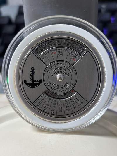 第184期拍卖 - 刚果2005年航海万年历仿古双层可旋转纪念币