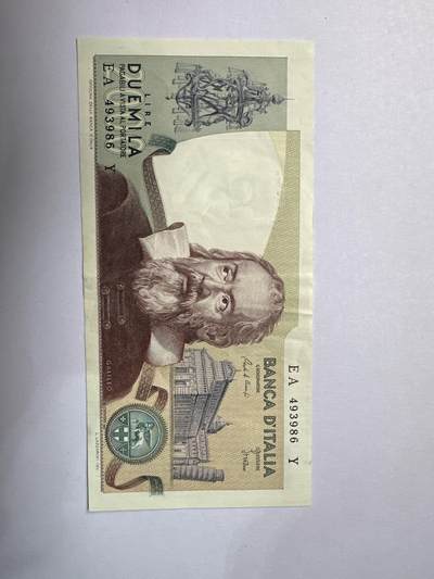 12.5纸币专场 - 1973年 意大利2000里拉 伽利略