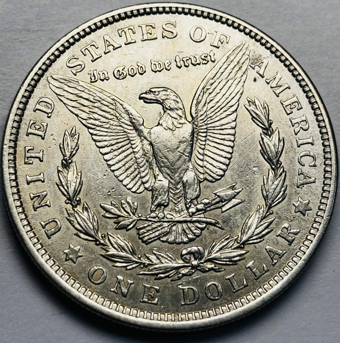 文馨钱币收藏第 283 场，【大雪鉴珍，寒英缀金】金银纪念币精品场，诚邀您的参与【长期接代拍品】 原光好品 1921 年美国摩根一元银元