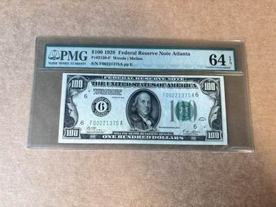 【Blue Auction】世界纸币精拍第758期——18级TOP拍卖/信誉/品质/专业/高效💫 -   【数字区号】美国 1928年100美金 PMG64EPQ 亚特兰大版