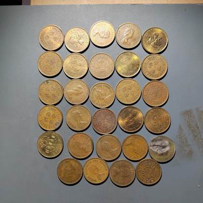 PCAI钱币1-629  纪念币硬币小专场 - 老香港币，女王像