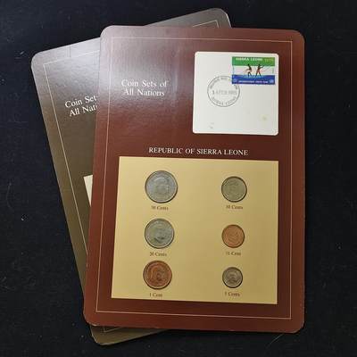 【全场包邮】纯粹捡漏拍482场（免费代拍第19场）-币封+套装+富兰克林（注意佣金） - 【富兰克林·世界各国硬币系列邮币卡】西班牙王国+塞拉利昂共和国