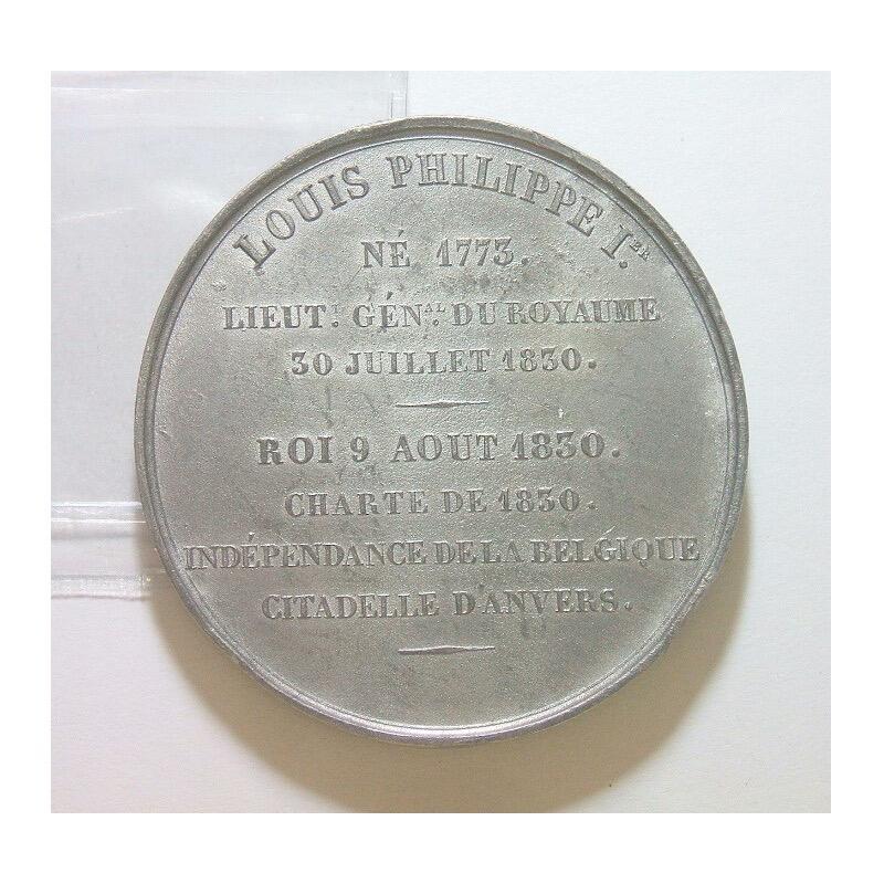 法国1830年 菲利普一世军装像高浮雕精制大合金章 50MM