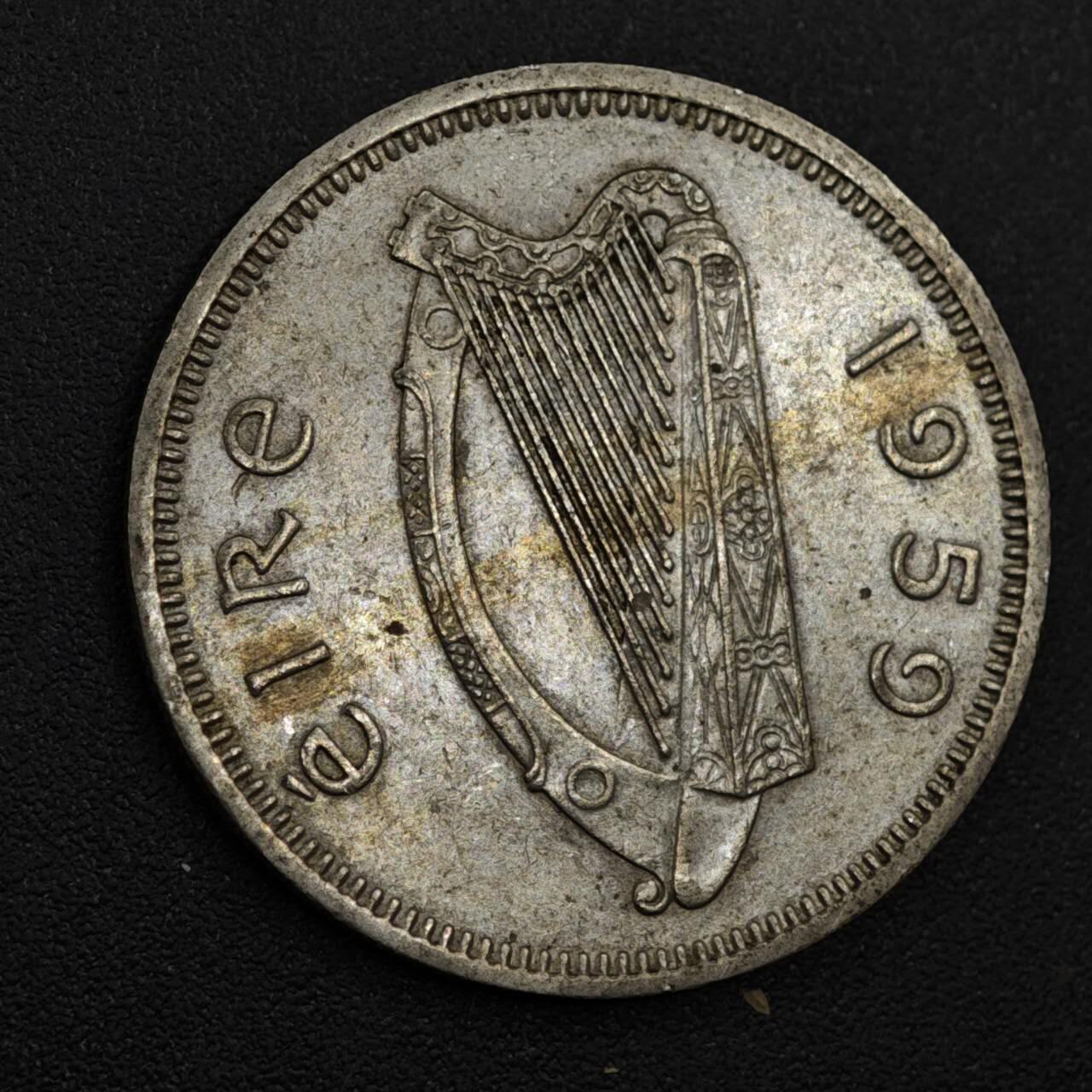 【淘币小摊】实时拍第八百一十七拍   散币场   满百包邮可预留二周 每周一统一发货   爱尔兰1959年1先令镍币