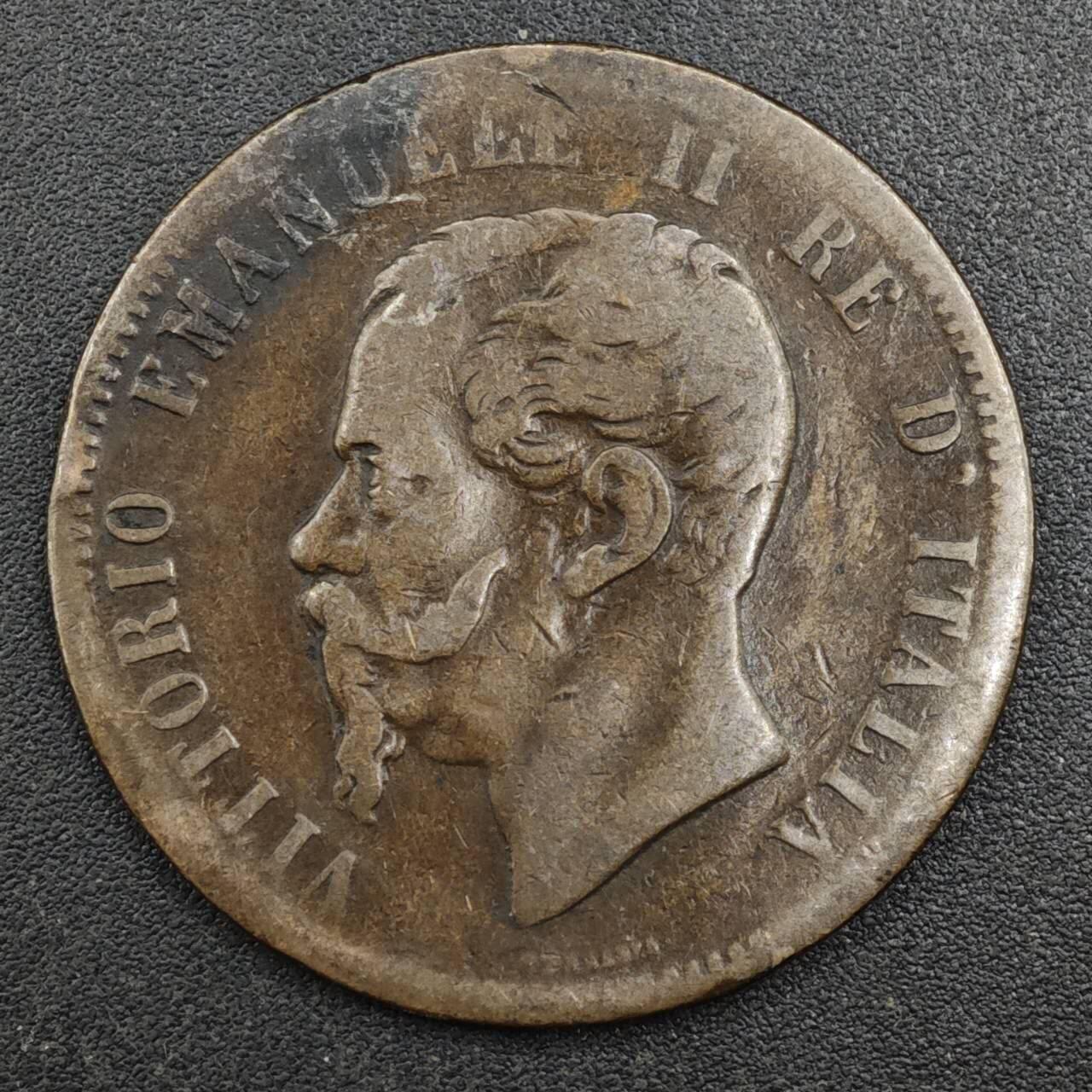 【淘币小摊】实时拍第八百一十七拍   散币场   满百包邮可预留二周 每周一统一发货   意大利1866年10分铜币