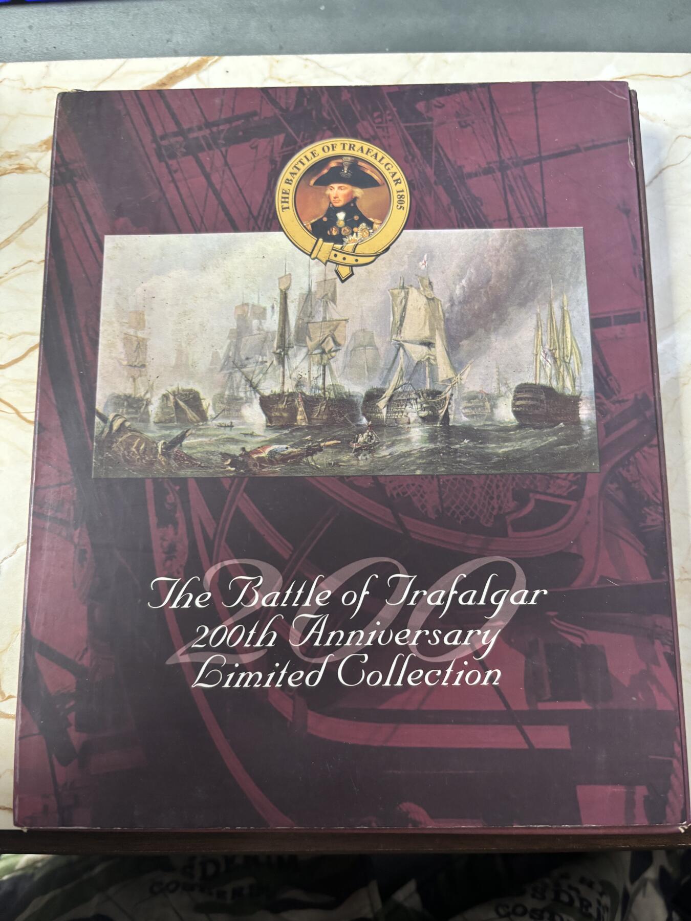 第184期拍卖  英国2005年纪念特拉法加海战2银一镍套币，925银，28.28克*2，,有瑕疵，银价725