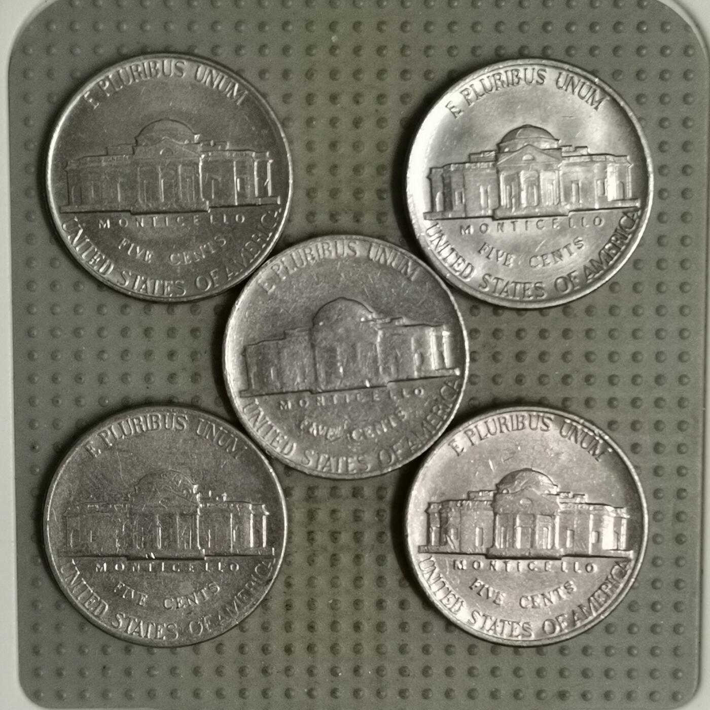 2025年第127场各国散币拍卖（总第127场） 美国5美分5枚