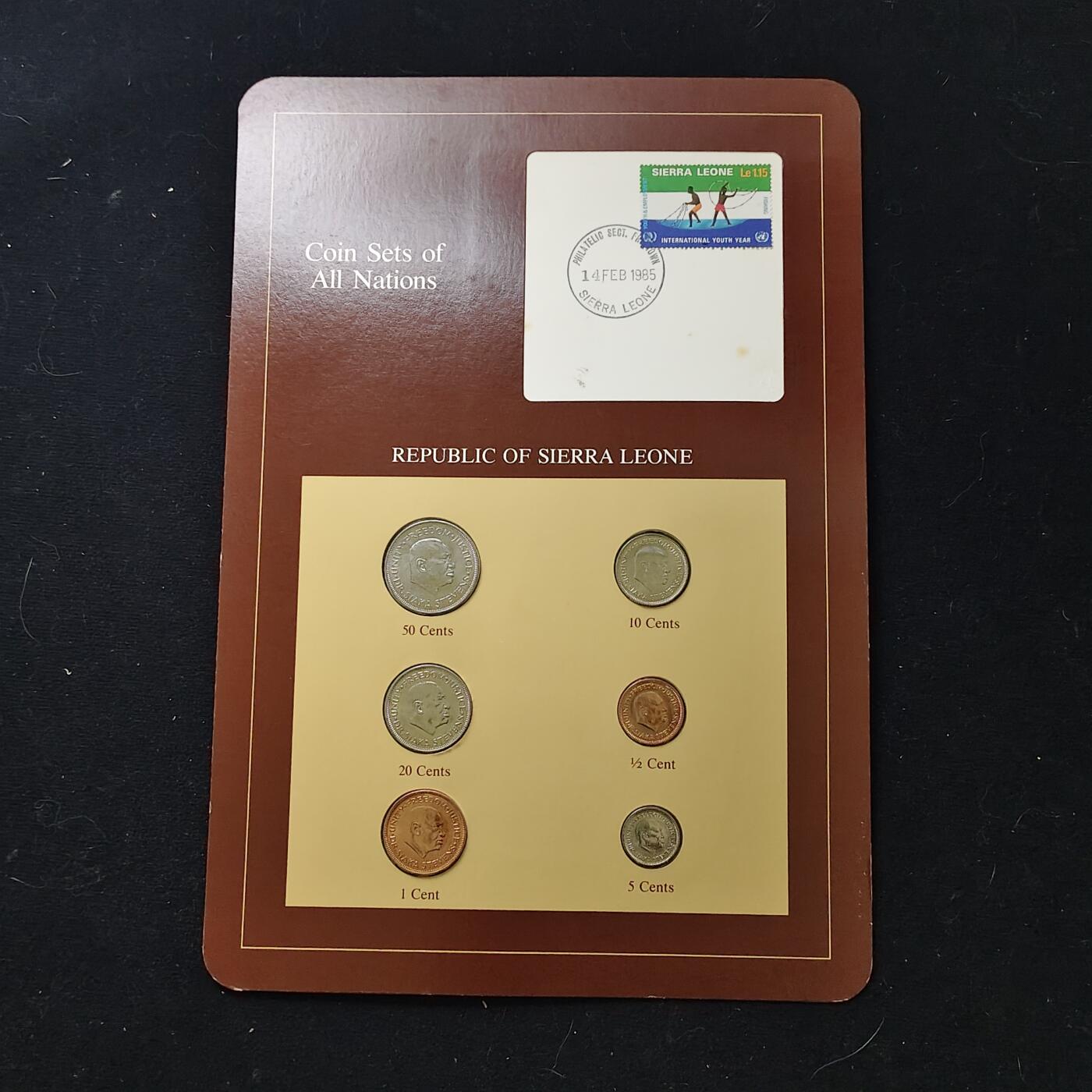 【全场包邮】纯粹捡漏拍482场（免费代拍第19场）-币封+套装+富兰克林（注意佣金） 【富兰克林·世界各国硬币系列邮币卡】西班牙王国+塞拉利昂共和国