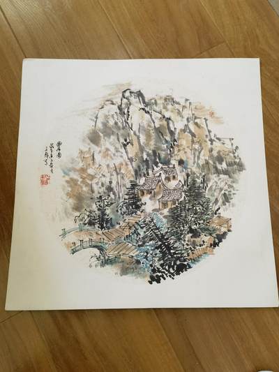 吴铎彩色国画作品一幅50*50cm - 吴铎彩色国画作品一幅50*50cm