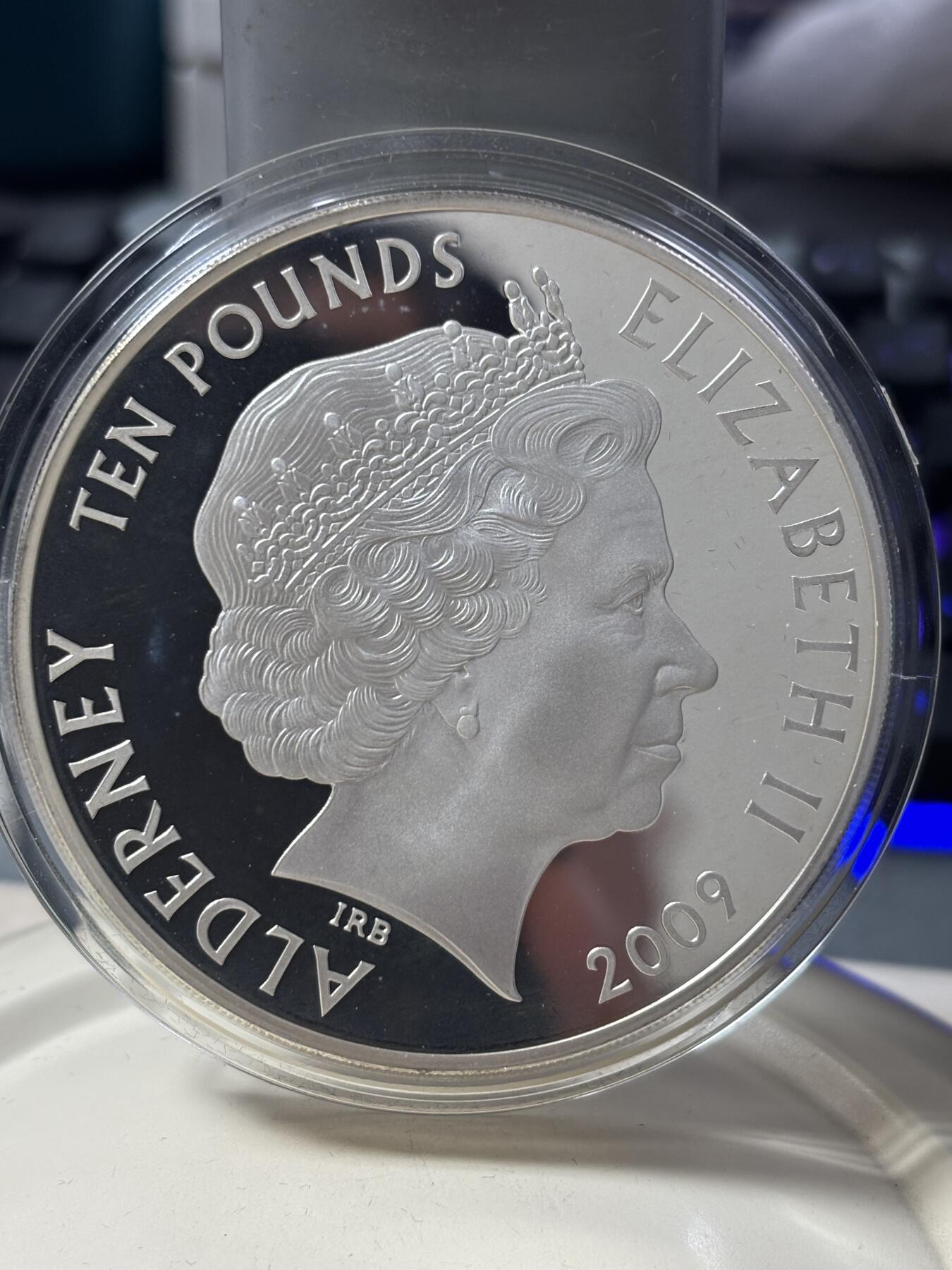 第184期拍卖 奥尔德尼2009年Mini迷你汽车50周年5盎司彩色银币，925银，发行500枚银价1994