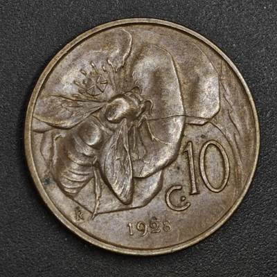 【淘币小摊】实时拍第八百一十七拍   散币场   满百包邮可预留二周 每周一统一发货   - 意大利1928年10分铜币