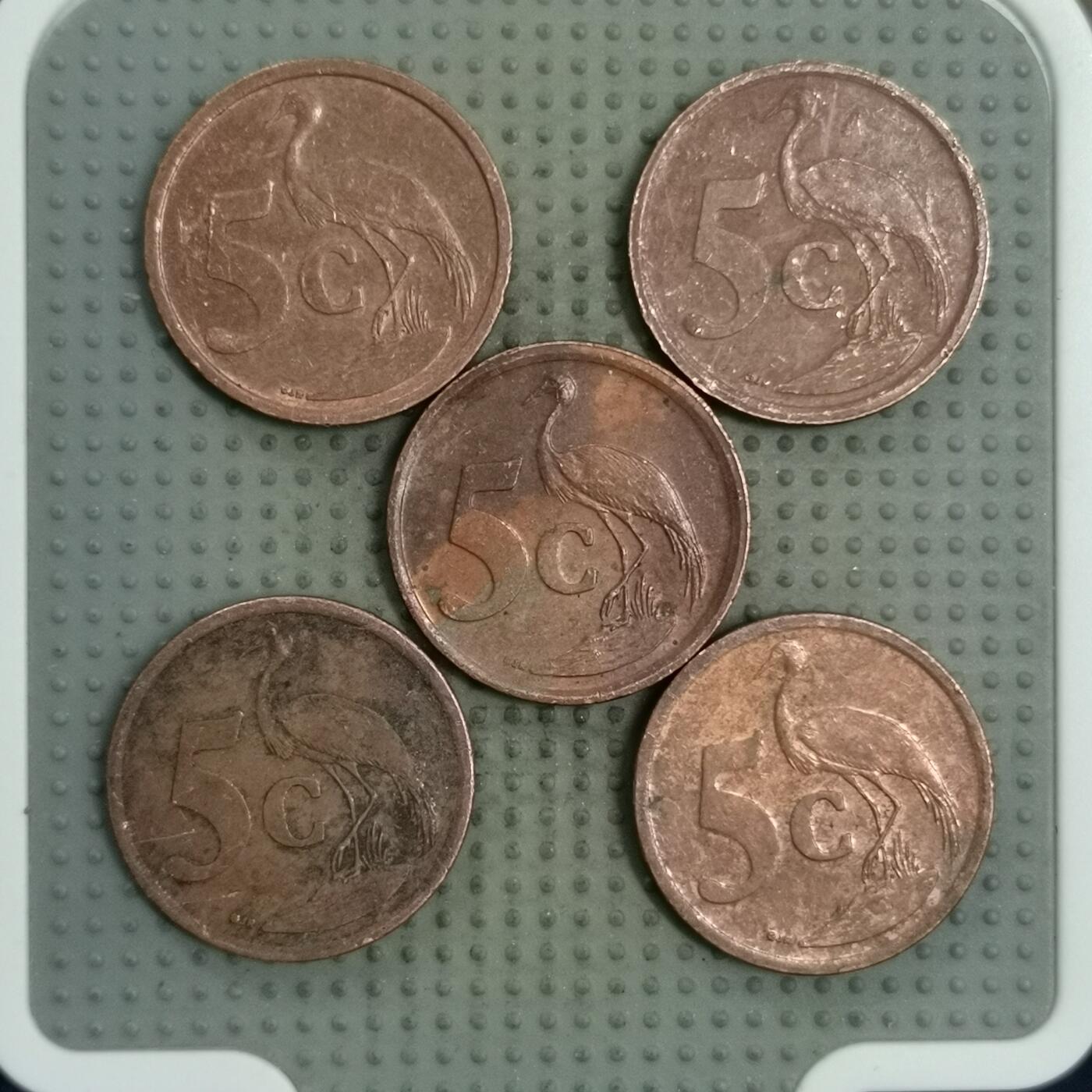 2025年第128场各国散币拍卖（总第128场） 南非5分5枚不同版本