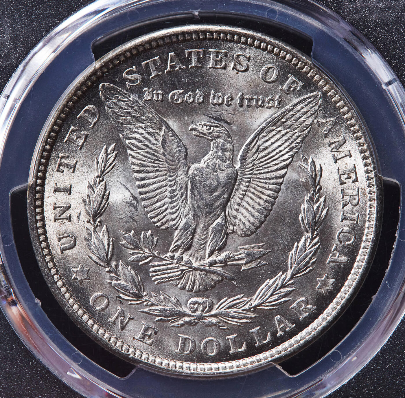 【俄甄集藏】2025年(045)12-03 星期三 晚 19:30 全场包邮 美国1921年摩根1美元大银币，PCGS MS64，转光品相