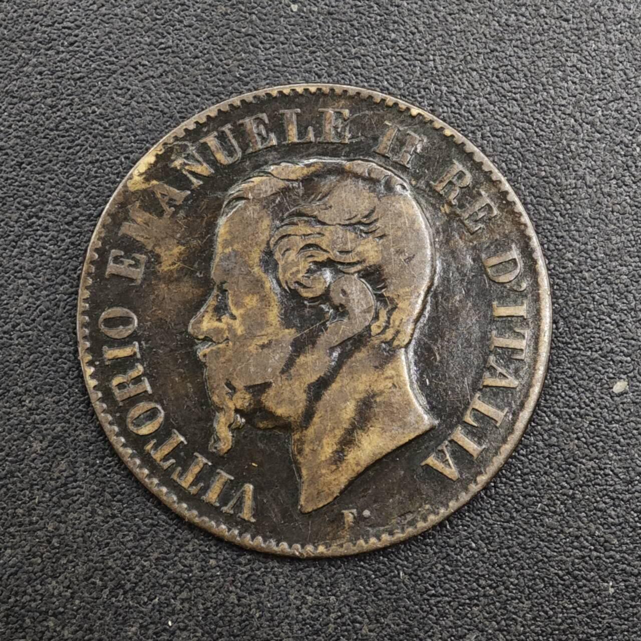 【淘币小摊】实时拍第八百一十七拍   散币场   满百包邮可预留二周 每周一统一发货   意大利1867年2分铜币