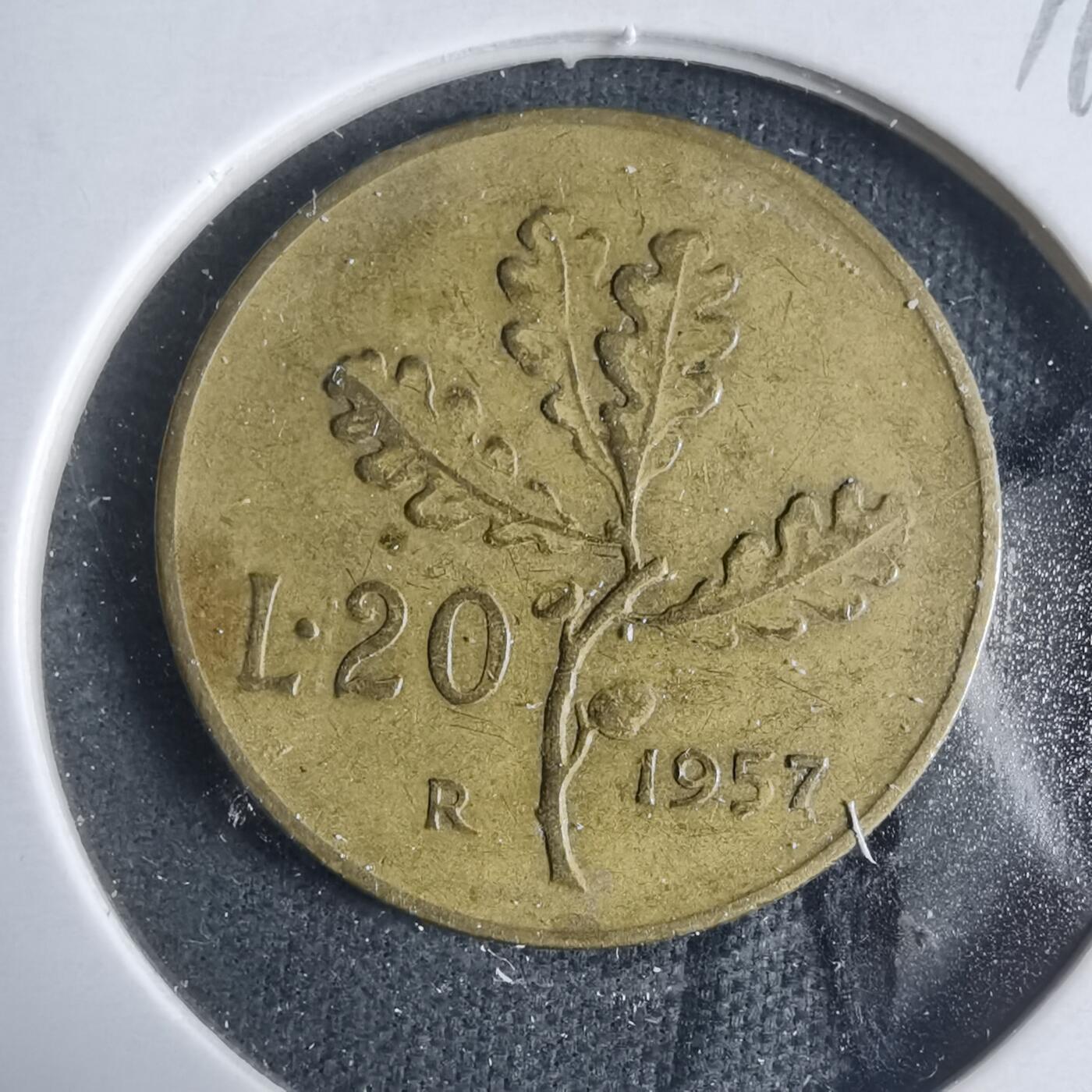 沼泽如烟--第919场 意大利1957年20里拉