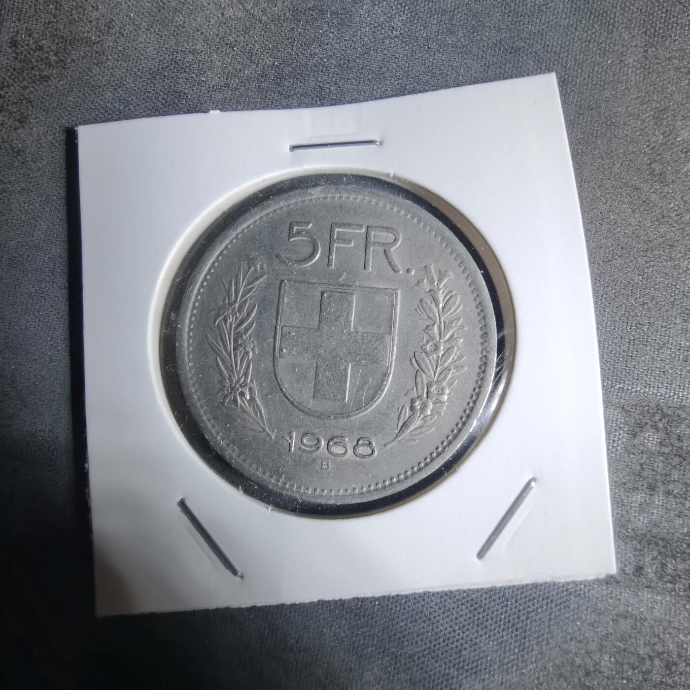 沼泽如烟--第920场 瑞士1968年5法郎
