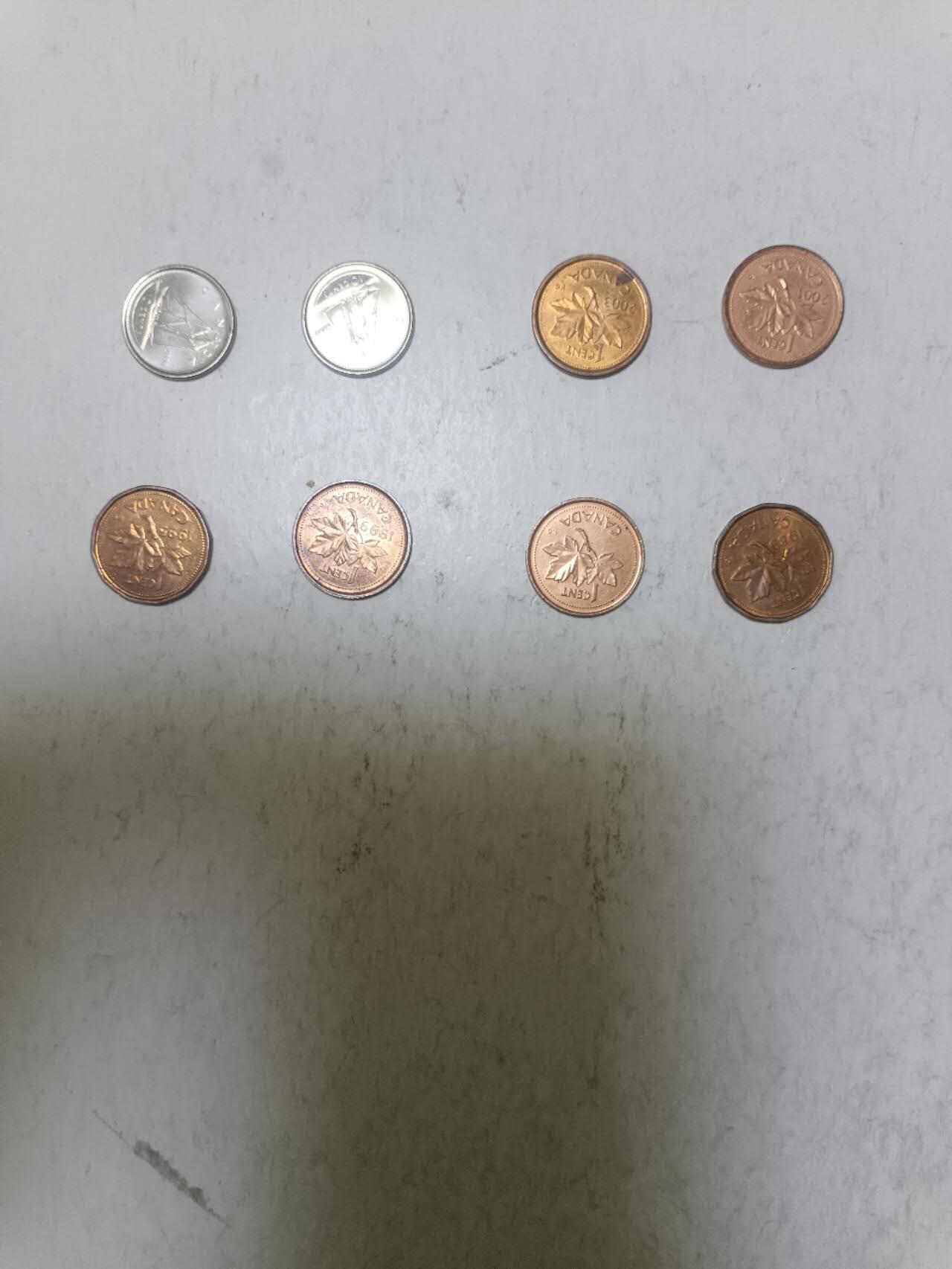 【20251204】非全新纸币和硬币第310场 加拿大8枚硬币