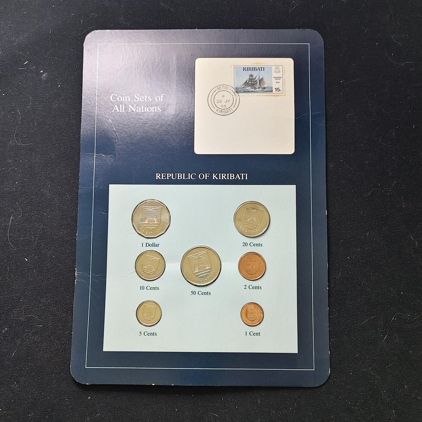 【全场包邮】纯粹捡漏拍482场（免费代拍第19场）-币封+套装+富兰克林（注意佣金） 【富兰克林·世界各国硬币系列邮币卡】基里巴斯共和国