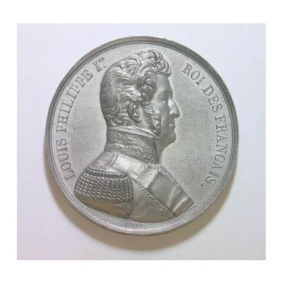 法国1830年 菲利普一世军装像高浮雕精制大合金章 50MM - 法国1830年 菲利普一世军装像高浮雕精制大合金章 50MM