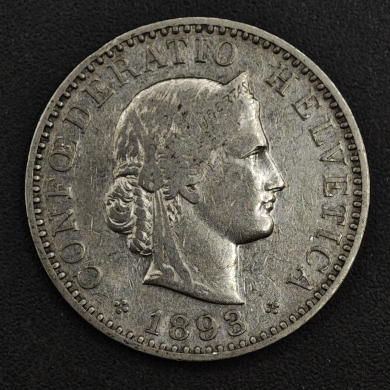 【淘币小摊】实时拍第八百一十七拍   散币场   满百包邮可预留二周 每周一统一发货   瑞士1893年20分镍币