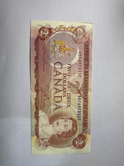 12.5纸币专场 - 加拿大 1974年版 2元（伊丽莎白二世）