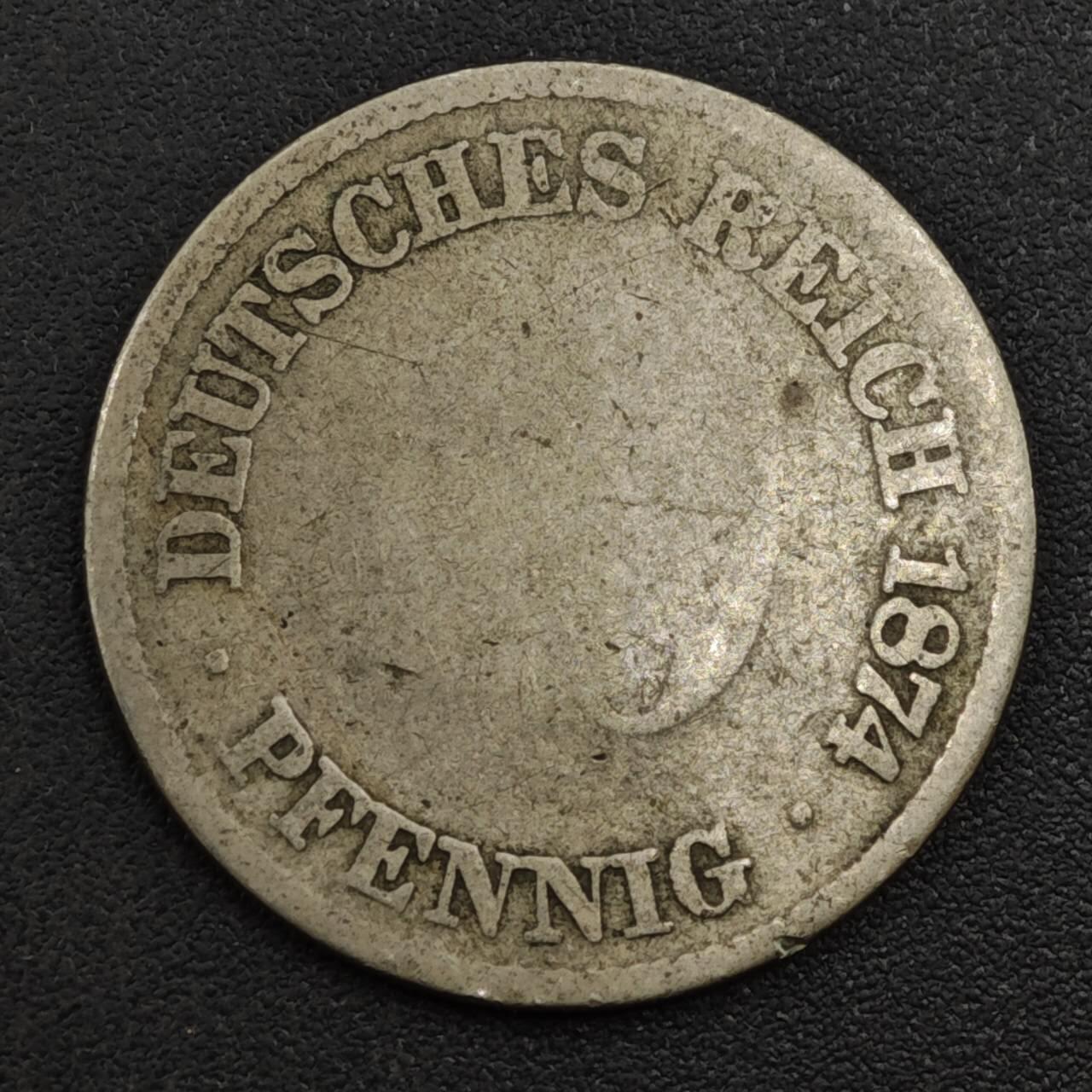 【淘币小摊】实时拍第八百一十七拍   散币场   满百包邮可预留二周 每周一统一发货   德国1874年10芬妮镍币