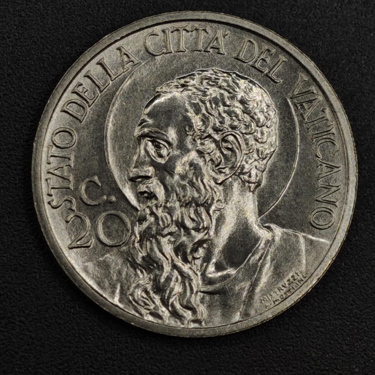 【淘币小摊】实时拍第八百一十七拍   散币场   满百包邮可预留二周 每周一统一发货   梵蒂冈1929年20分镍币