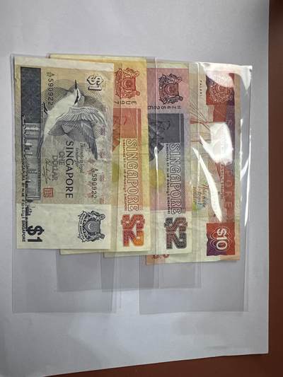 12.5纸币专场 - 新加坡纸币4张