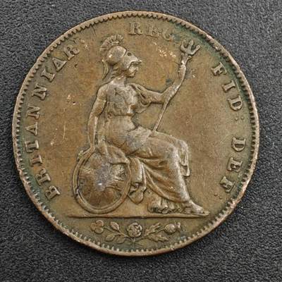 【淘币小摊】实时拍第八百一十七拍   散币场   满百包邮可预留二周 每周一统一发货   - 英国1839年维多利亚法新铜币