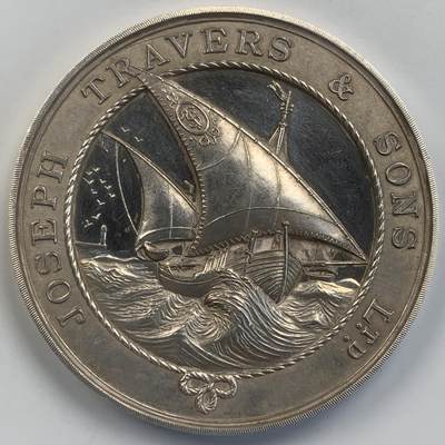 掌中浮雕-藏着的欧洲第044场 - 1929年英国银奖章 ，51mm，64g，配有合适的盒子