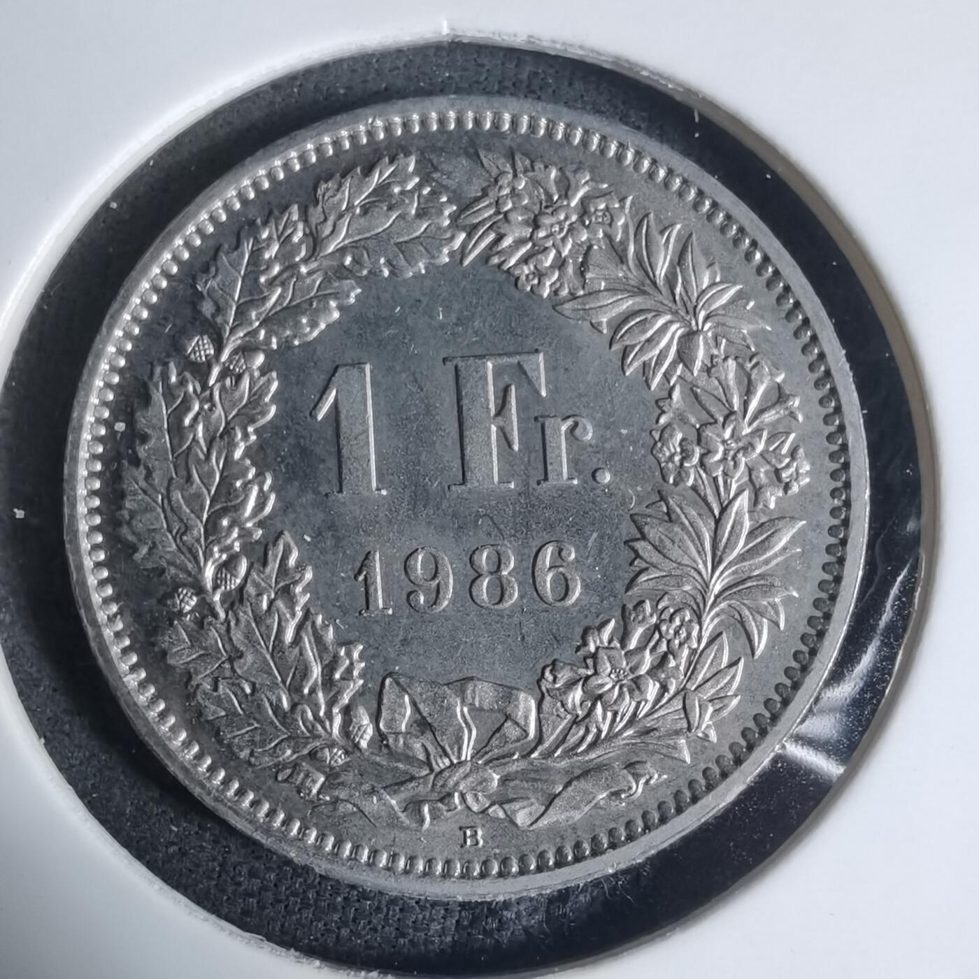 沼泽如烟--第920场 瑞士1986年1法郎