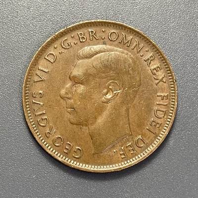 回流1208 - 澳大利亚1952年1便士大铜币 乔治六世、袋鼠🦘