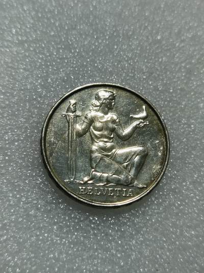 天下钱庄专场欢迎参拍 - 1936瑞士女神5法郎银币