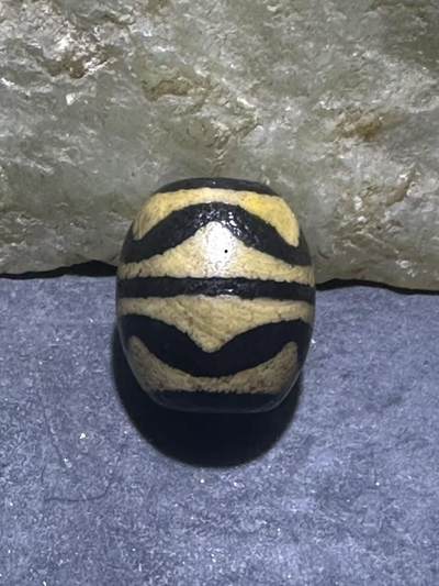 仅此一颗，精品藏传双虎牙玛瑙天珠一颗，。 - 仅此一颗，精品藏传双虎牙玛瑙天珠一颗，。