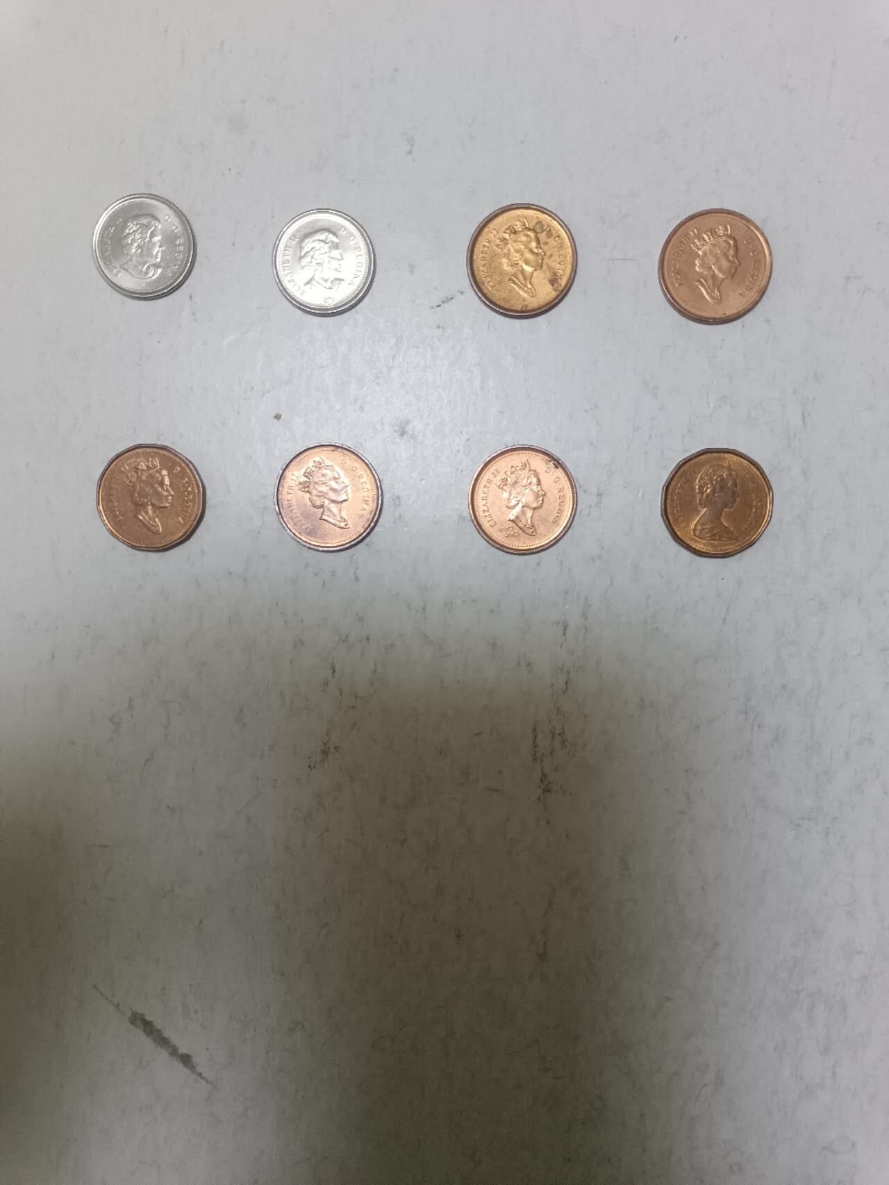 【20251204】非全新纸币和硬币第310场 加拿大8枚硬币